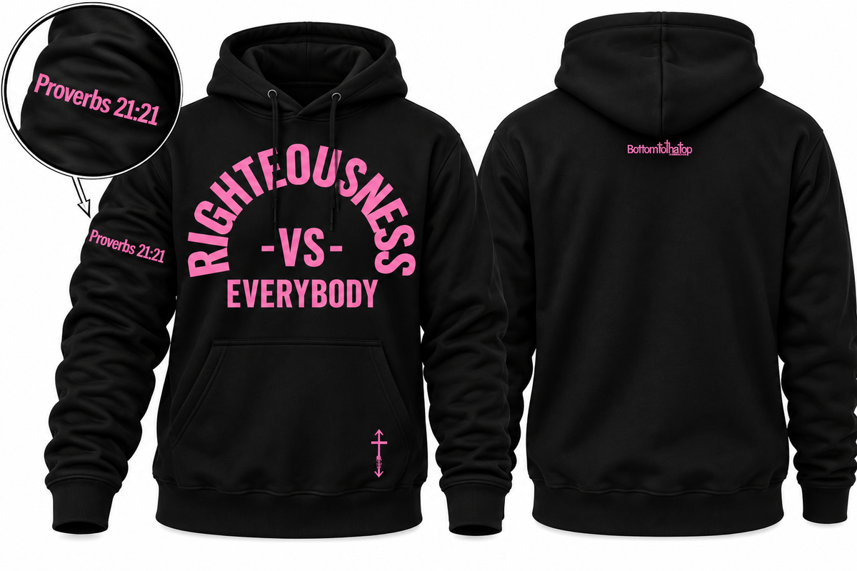 FRONT Righteousness vs. Everybody Long Sleeve HOODIE