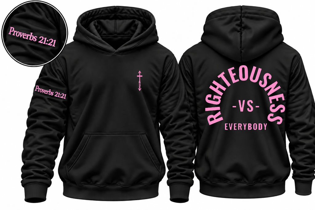 BACK RIGHTEOUSNESS vs. EVERYBODY LONG SLEEVE HOODIES Mockup