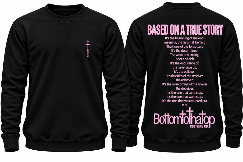 BASED ON A TRUE STORY SWEAT SHIRT MOCKUP