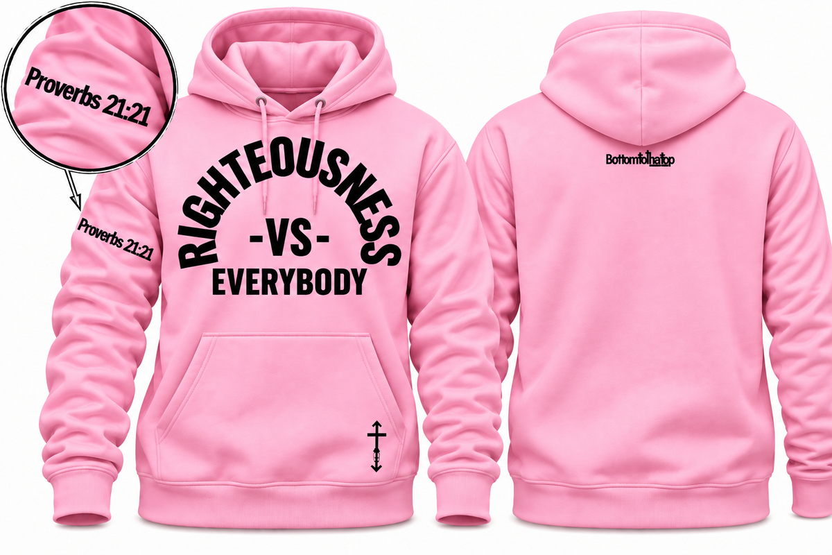 FRONT Righteousness vs. Everybody Long Sleeve HOODIE